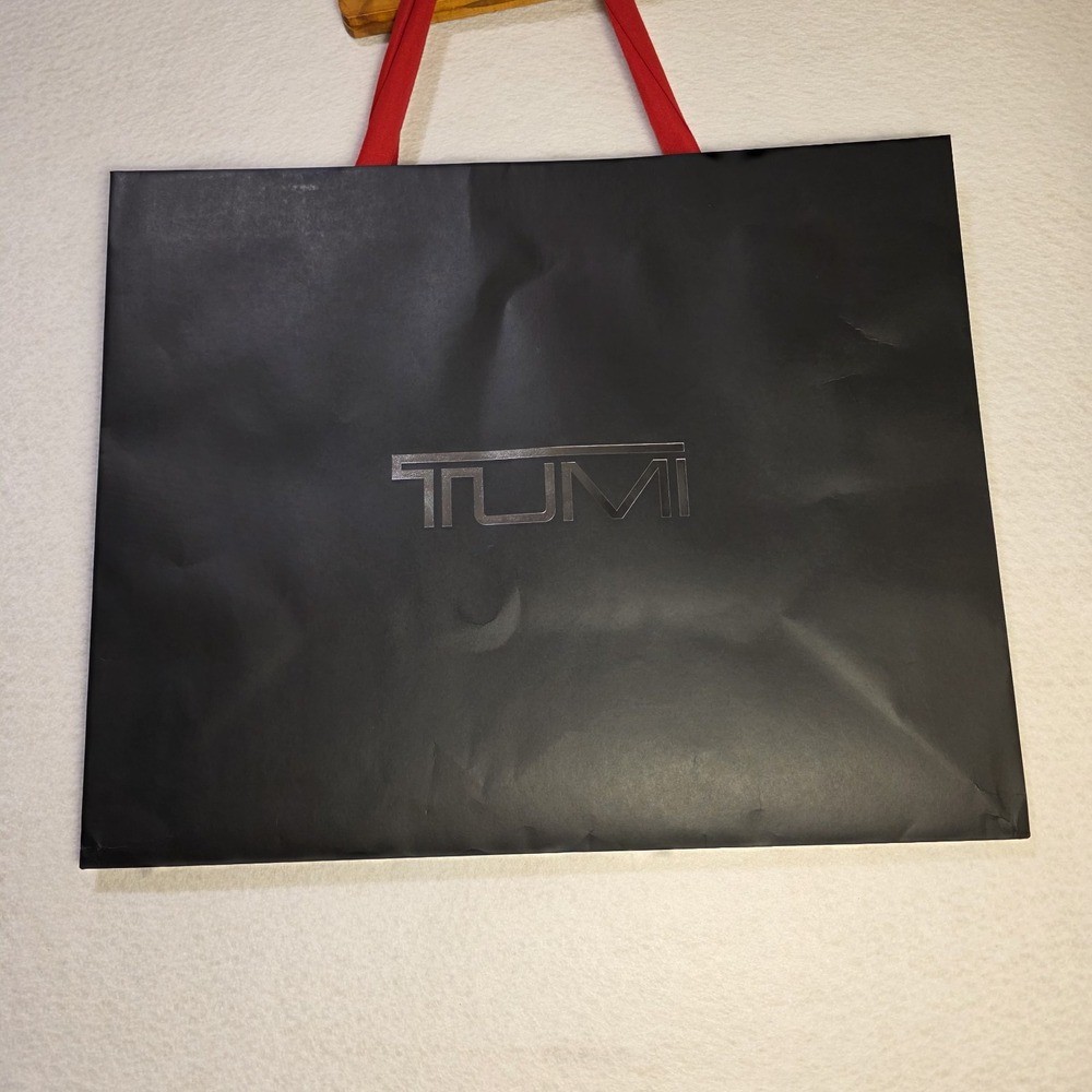 Tumi Jumbo Shopping Bag Heavy Paper Gift Organizer Black 18.5"x23"x11"